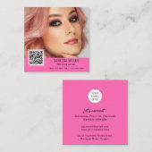 QR Code modern machen aus Künstler Platz Busine Quadratische Visitenkarte (Vorne/Hinten)