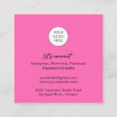 QR Code modern machen aus Künstler Platz Busine Quadratische Visitenkarte (Rückseite)