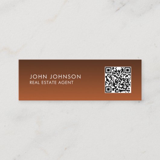 QR Code Modern Mini Business Card Visitenkarte (Vorderseite)