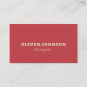 QR code modern minimalist bold typography red Visitenkarte (Vorderseite)