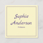 QR Code Modern Minimalist Professional Purple Quadratische Visitenkarte (Vorderseite)