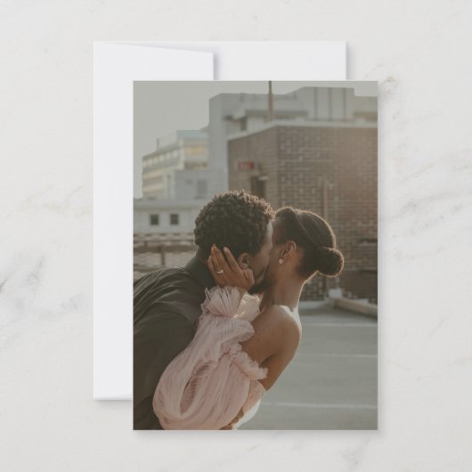 QR Code Modern Minimalistic Bright Copper Wedding RSVP Karte (Rückseite)