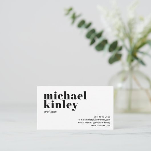 QR-Code modern minimalistisch beruflich Visitenkarte (Stehend Vorderseite)