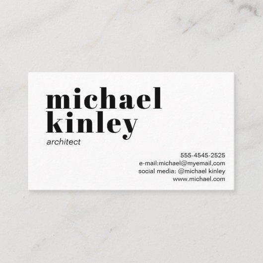 QR-Code modern minimalistisch beruflich Visitenkarte (Vorderseite)