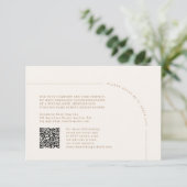 QR-Code Modern Minimalistisch Boho Arch RSVP-Karte RSVP Karte (Stehend Vorderseite)