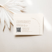 QR-Code Modern Minimalistisch Boho Arch RSVP-Karte RSVP Karte