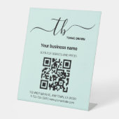 QR-Code Modern Minimalistisch einfach Sockelschild (Vorderseite)