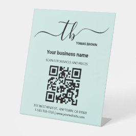 QR-Code Modern Minimalistisch einfach Sockelschild