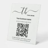 QR-Code Modern Minimalistisch einfach Sockelschild (Vorderseite)