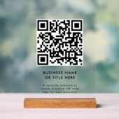 QR-Code | Modern Minimalistisch sauber einfach Acrylschild (Neutral)