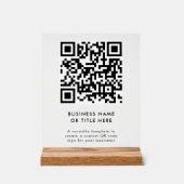 QR-Code | Modern Minimalistisch sauber einfach Acrylschild (Vorderseite)