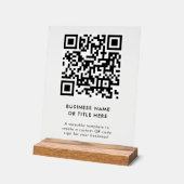 QR-Code | Modern Minimalistisch sauber einfach Acrylschild (Winkel)