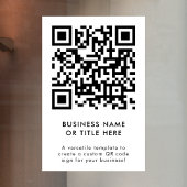 QR-Code | Modern Minimalistisch sauber, einfach we Fensteraufkleber