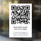 QR-Code | Modern Minimalistisch sauber, einfach we Fensteraufkleber