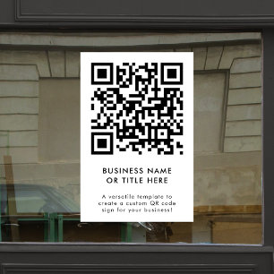 QR-Code Modern Minimalistisch sauber, einfach we Fensteraufkleber