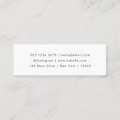 QR-Code | Modern Minimalistisch sauber, einfach we Mini Visitenkarte (Rückseite)