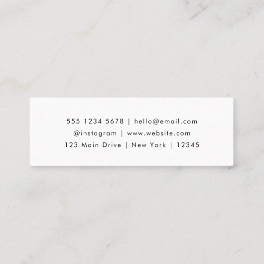 QR-Code | Modern Minimalistisch sauber, einfach we Mini Visitenkarte (Rückseite)