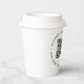QR-Code | Modern Minimalistisch sauber, einfach we Pappbecher (Rechts)