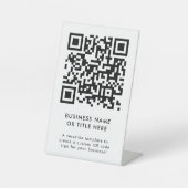 QR-Code | Modern Minimalistisch sauber, einfach we Sockelschild (Vorderseite)