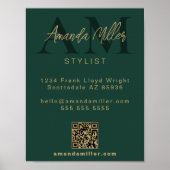 QR-Code Modern Minimalistisches Monogramm Download Poster (Vorne)