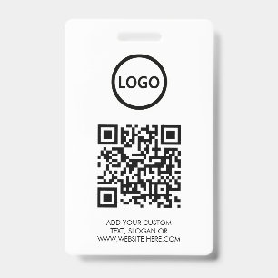 QR-Code Modern schwarzes Geschäftslogo Event Ausweis