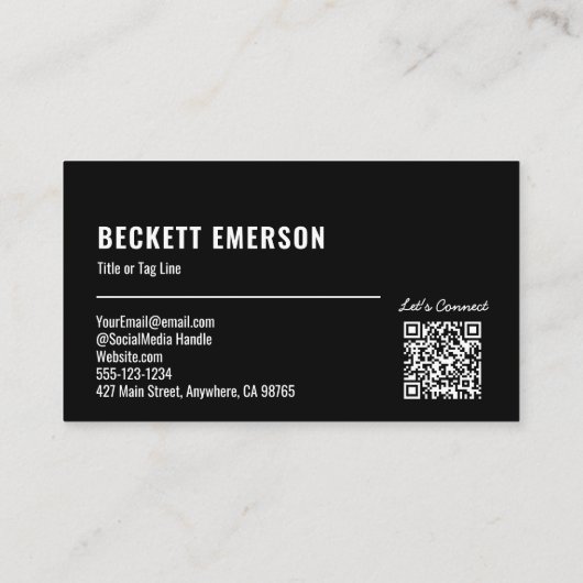 QR-Code Modern Visitenkarte (Rückseite)