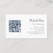 QR-Code Moderne botanische Vegetation Visitenkarte (Rückseite)