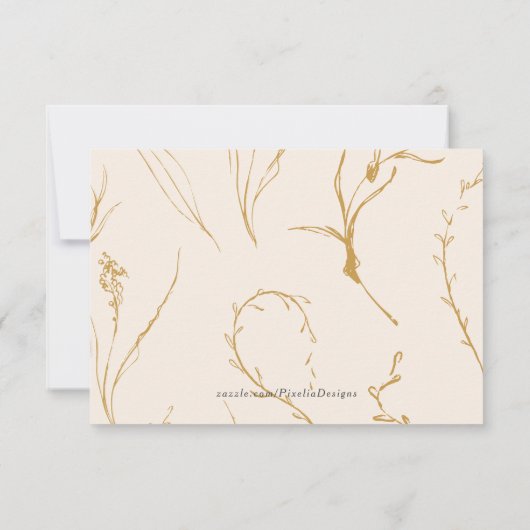 QR-Code Moderne einfache Bogen-Erde Ton Hochzeit R RSVP Karte (Rückseite)