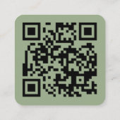 QR Code Moderne, einfache Hochzeit im Herbst Websi Begleitkarte (Rückseite)