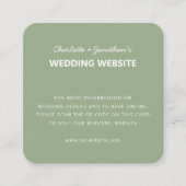 QR Code Moderne, einfache Hochzeit im Herbst Websi Begleitkarte (Vorderseite)