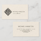 QR-Code Moderne, einfache Visitenkarte (Vorne/Hinten)