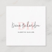 QR Code Moderne Elegance Initial Monogram Quadratische Visitenkarte (Vorderseite)