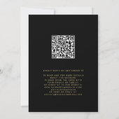 QR-Code Moderne, elegante Goldhochzeit Einladung (Rückseite)