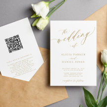 QR-Code Moderne, elegante Goldhochzeit
