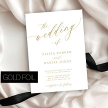 QR-Code Moderne, elegante Goldhochzeit