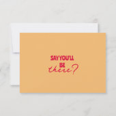 QR Code Moderne farbenfrohe Retro Fun kühne Hochze RSVP Karte (Rückseite)