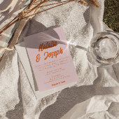 QR-Code Moderne Farbige Farbige Foto-Hochzeit Einladung