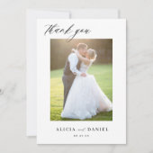 QR CODE Moderne Foto Hochzeit Dankeskarte (Vorderseite)