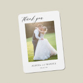 QR CODE Moderne Foto Hochzeit Dankeskarte