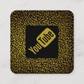 QR Code Moderne goldene Punkte jugendlich Quadratische Visitenkarte (Vorderseite)