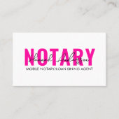 QR-Code | Moderne, heiß rosa mobile Notare Visitenkarte (Vorderseite)