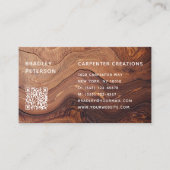 QR-Code Moderne Holzschnitzerei Visitenkarte (Vorderseite)