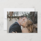 QR-Code Moderne Kalligraphie Foto Hochzeit RSVP Karte (Rückseite)