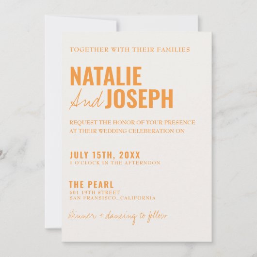 QR-Code Moderne, klassisch-helle, farbenfrohe Hoch Einladung (Vorderseite)