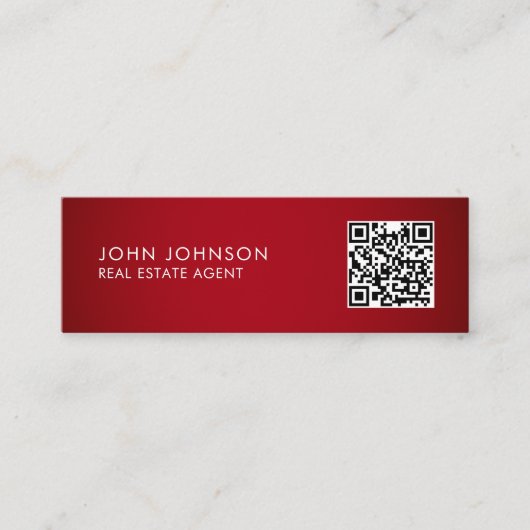 QR-Code Moderne Mini-Geschäftskarte Mini Visitenkarte (Vorderseite)