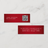 QR-Code Moderne Mini-Geschäftskarte Mini Visitenkarte (Vorne/Hinten)