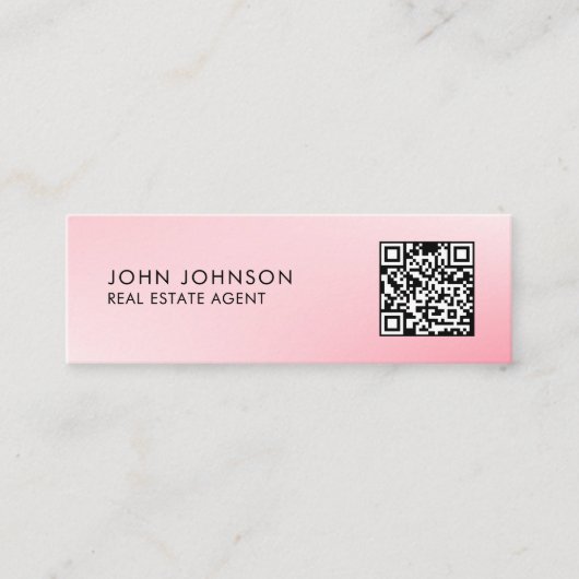 QR-Code moderne Mini-Geschäftskarte Mini Visitenkarte (Vorderseite)