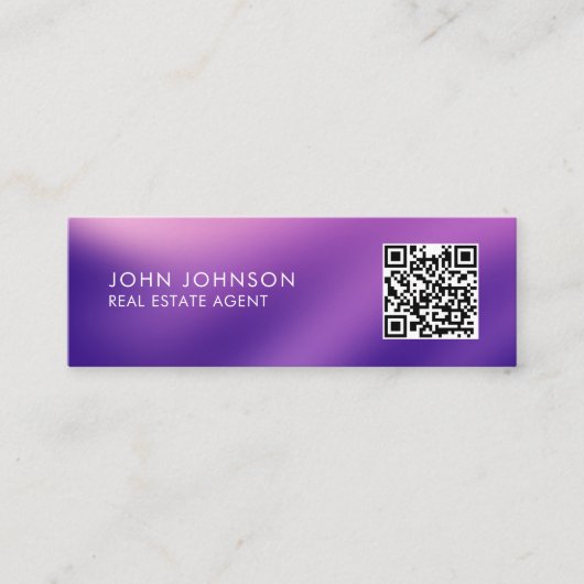 QR-Code Moderne Mini-Geschäftskarte Mini Visitenkarte (Vorderseite)