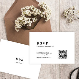 QR-Code Moderne Minimalistische Fette Schrift Hoch RSVP Karte