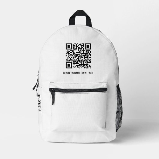 QR-Code Moderne Minimalistische Unternehmensförder Bedruckter Rucksack (Vorderseite)